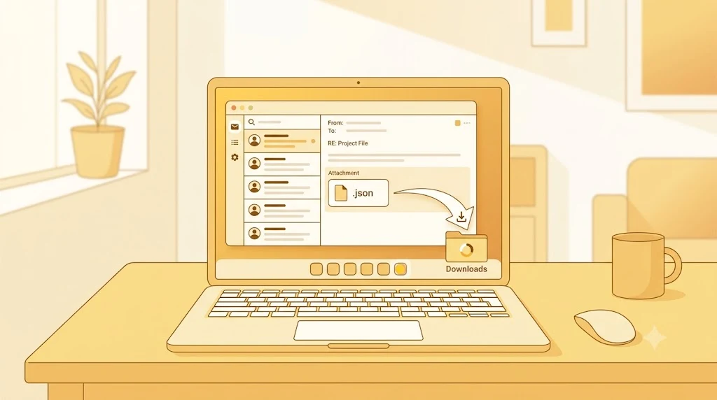 Tải file workflow về máy