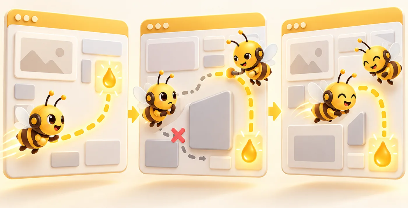 Website đổi giao diện: ong tìm đường mới, workflow vẫn chạy